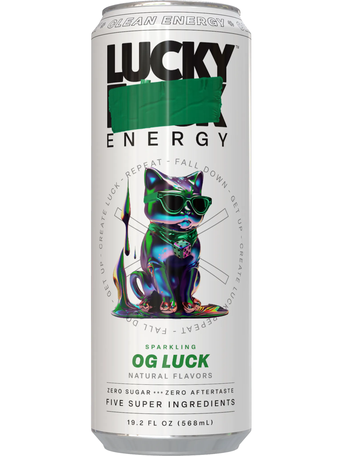 Can with label rendering of OG Luck