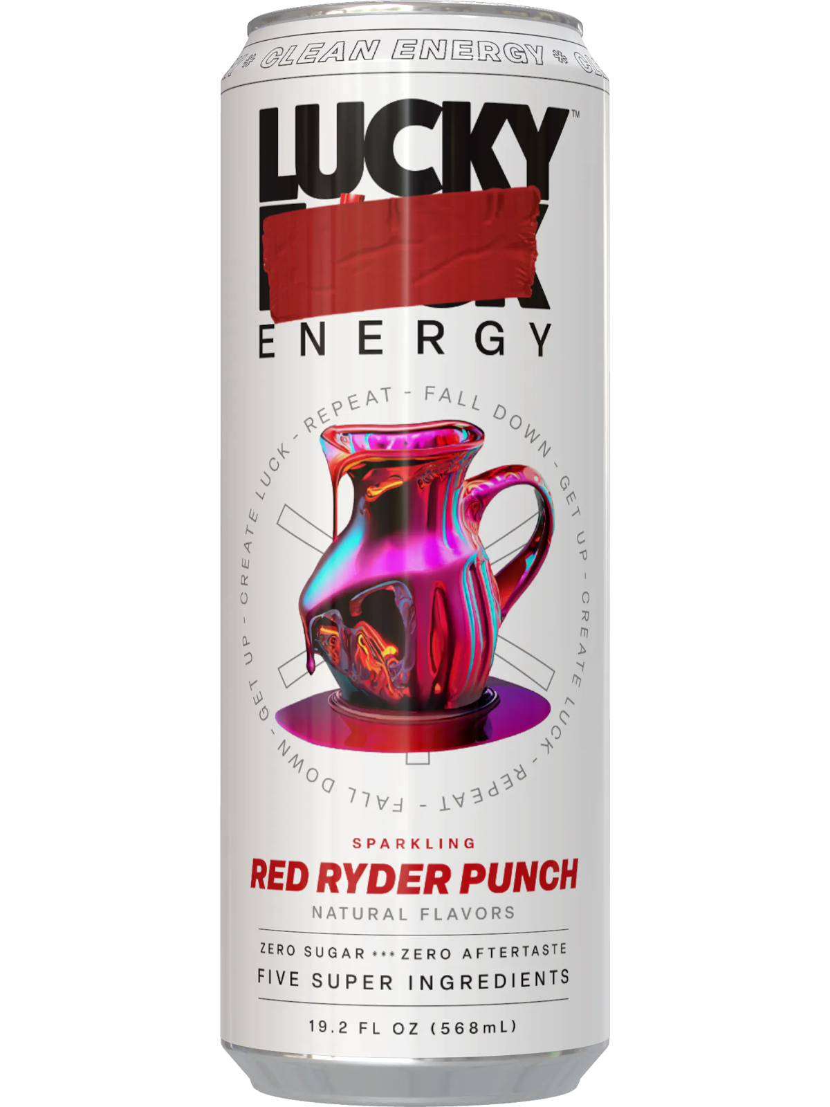 Can with label rendering of Red Ryder Punch