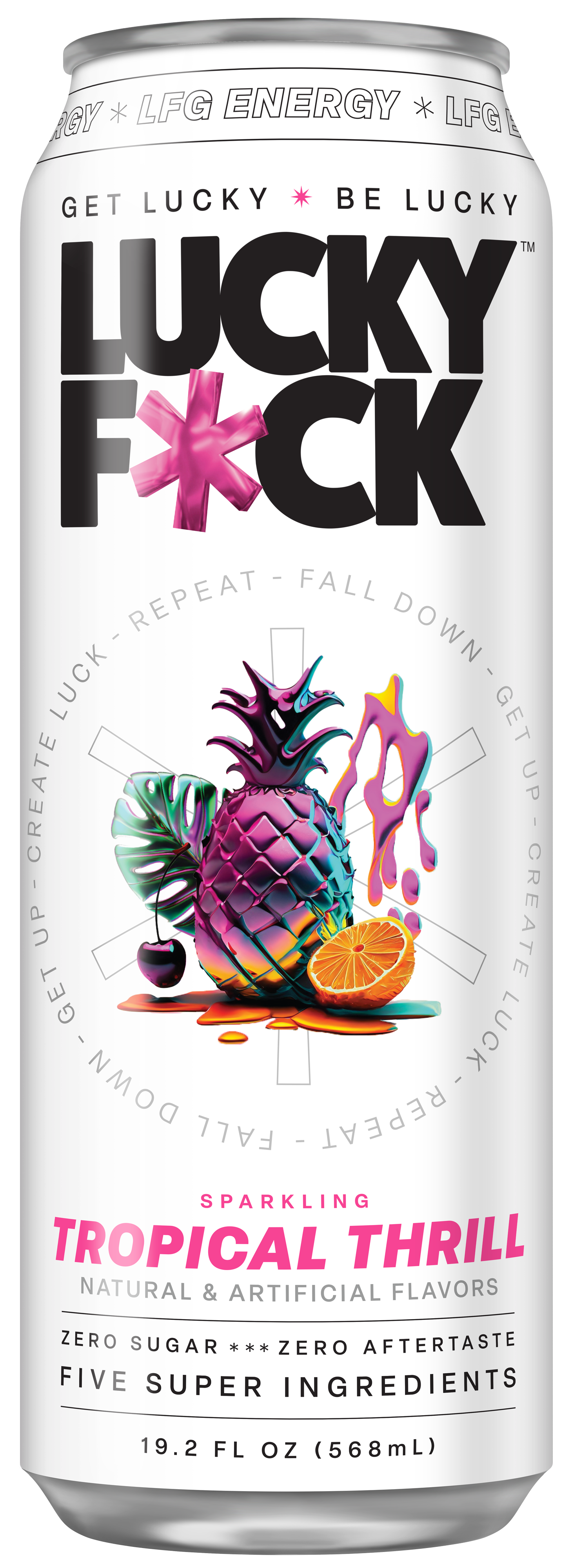 Can with label rendering of Tropical Thrill